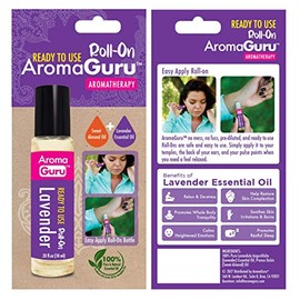 Guru Nanda Lavender Roll On Aroma - 100% Pure & Natural Essential Oil