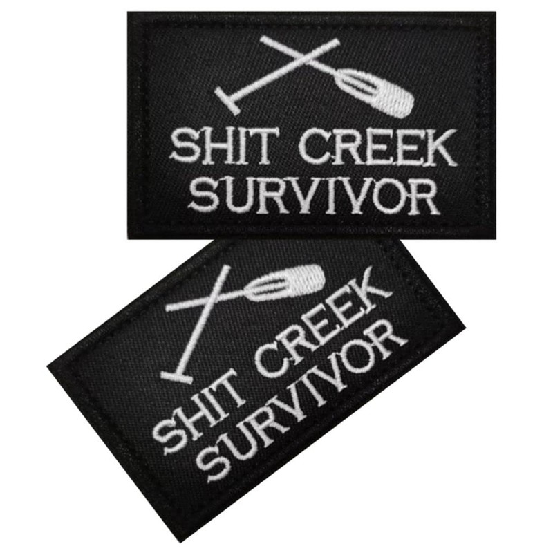Vmcoatdu 2 Pieces Creek Survivor Embroidered Patch Badge Emblem with