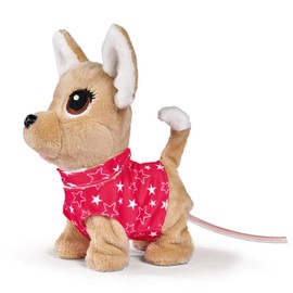 Simba 105893447 ChiChi Love Twinkle, Chihuahua with Luminous Cable Control, Can Run, Bark and Waggle the Tail, 20 cm, from 3 Years