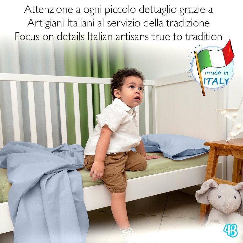 4BABIES - Top sheet for crib - Light blue