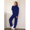 XIEERDUO Two Piece Sets for Women Zip-Up Sweatshirt Wide Leg