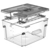 Sous Vide Container with Lid and Built-in Rack Double-Door Design