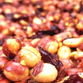 Roasted and Salted Red Skin Spanish Peanuts, Cacahuate Snacks (Salted Peanut with Chili, 1 Pound)
