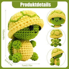 QITIXI:OU Häkelset für Tiere - Häkelset kit für anfänger - DIY häkelset Tiere Zubehör, Wolle, Garnhaken, Geeignet für Erwachsene und Kinder mit Anleitung, Schritt-für-Schritt-Video-Tutorial