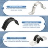PATIKIL 12Pcs Pipe Clamps, 5/8 Inch 304 Stainless Steel Rubber