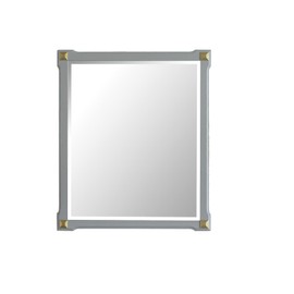 TREATLIFE HOME Pearl Gray Finished Mirror with Composite Wood Frame for Stylish Home Decor, European Style, Bedroom Dresser or Living Room