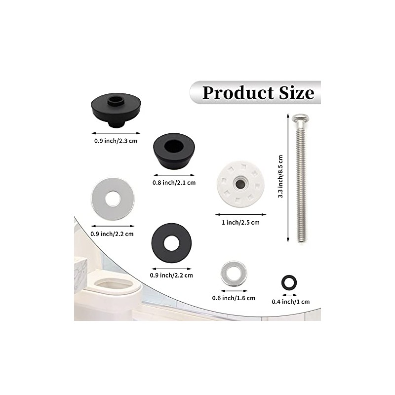 Universal Toilet Seat Hinge Bolts Kit, Heavy Duty Toilet Bolts,