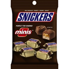 SNICKERS Minis Size Chocolate Candy Bars 4.4-Ounce Bag (Pack of 12)