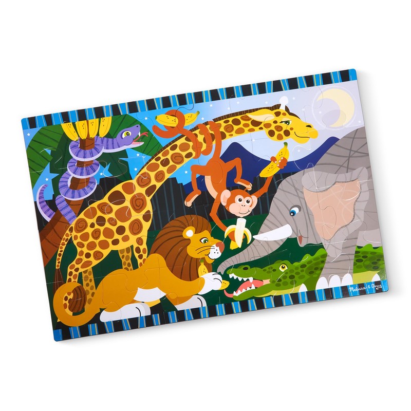Melissa & Doug Safari Social Jumbo Floor Puzzle (24 Pieces,