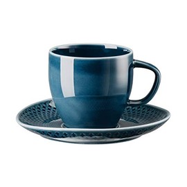 Rosenthal Junto Ocean Blue 10540-405202-14770 Coffee Cup Set of 2 (1 Cup and 1 Saucer)