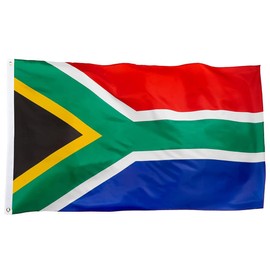 South African Flag 90 * 150 cm(3 * 5FT),South Africa Flag,Polyester Thickness, Fade Resistant, Brass Grommets, Canvas Header, Indoor/Outdoor, Vibrant Colors,Not Fear of Rain and Snow