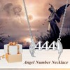 PROESS 444 Angel Number Necklace 925 Sterling Silver Guardian Angel
