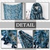 CHROME CRANE MF018 Women's Stole Floral Flower Leaf Design Large