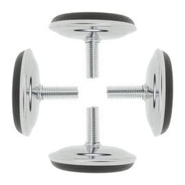 Sourcingmap M8 x 20 x 50mm Screw on Furniture Glide Leveling Feet Adjustable Leveler Pad for Industrial Machine Cabinet Chair Leg 4 Pack