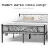 Weehom Full Size Platform Bed with Unique Flower Design Mattress