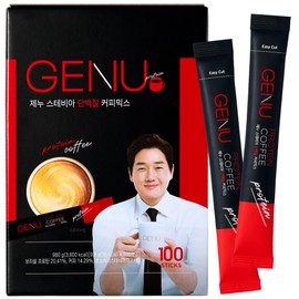 GENU Stevia Protein Coffee Mix (100 sticks,Original) Korea's No.1 Selling Zero Sugar Protein Coffee Mix