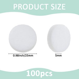 SUPERFINDINGS 100 Stück 2.5cm Große Pads Für Ätherische Öle Aroma Pads Für Luftbefeuchter Aromatherapie Medaillon Pad Aromaöl Nachfüllpad Für Diffusor Ersatz Für Geruchsneutrale Ätherische Öle