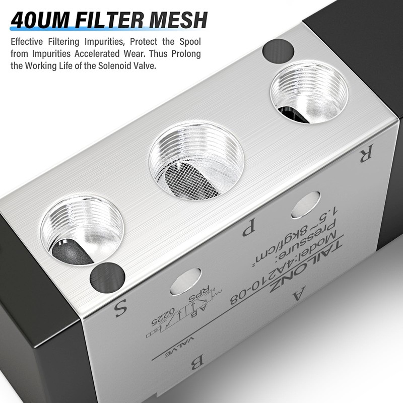 TAILONZ PNEUMATIC 1/4" BSP Solenoid Valve 4A210-08 Pneumatic Control Valve