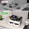 Wisuce Desk Organizer with Drawers - Bamboo Desktop Organizer Storage