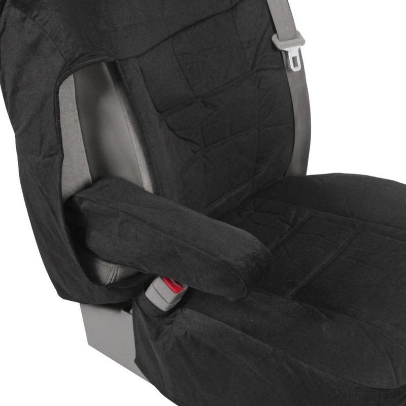 BDK Velour Fabric 2-Pack Front Seat Covers for Pick-Up Trucks,