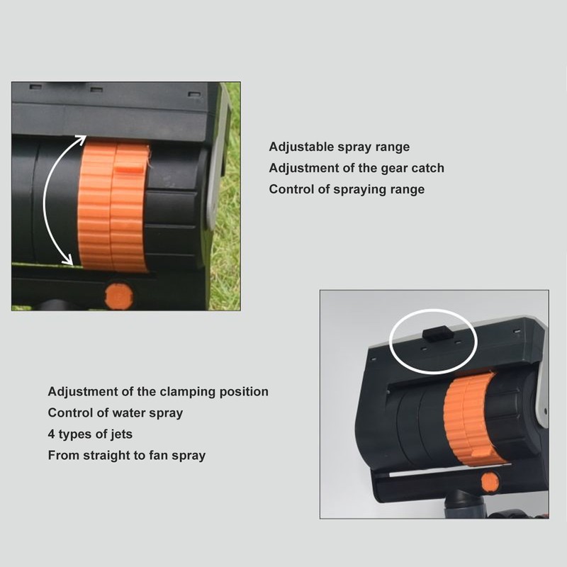 16 Hole Lawn Sprinkler Automatic Swing Garden Water Sprinkler With