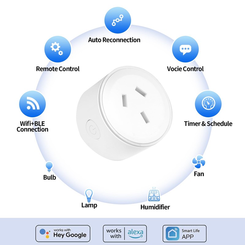 Smart Plug WiFi Socket with RGB Light Ring – 2