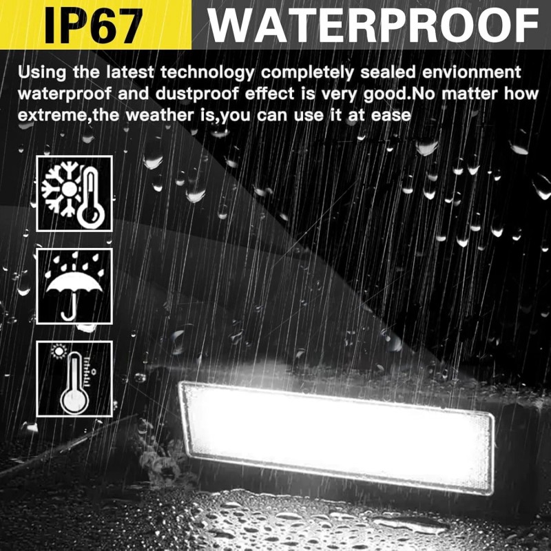 MICTUNING 1pc RV Porch Light, 9" Inch 54W 2000LM Camper