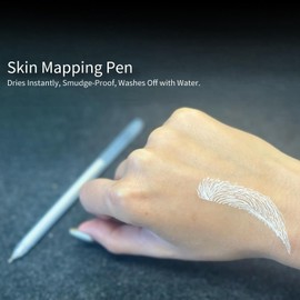 Ink Permanent Kit de Diseño de Cejas para Microblading, Herramienta para Dar Forma A Las Cejas, Juego de 9 Piezas, Kit Profesional de Diseño de Cejas con Calibrador de Proporción Áurea, Calibrador Ver