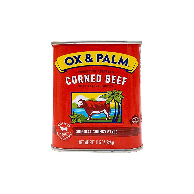 Ox & Palm Corned Beef Original Chunky Style Tapered Can,