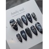 Dark Cross [Handmade Nail Tips] Emily Nail - Almond /