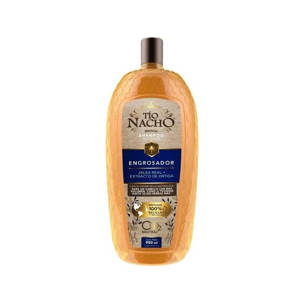 Shampoo Tío Nacho Eficacia Engrosador Jalea Real 950 Ml