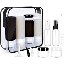 Juego De 16 Botellas De Viaje De Silicona, Contenedor De Tamaño De Viaje De 3 Oz Aprobado Por La Tsa, Sin Bpa, A Prueba De Fugas, Comprimible,