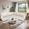 ALIECOM 100% Waterproof Couch Cushion Covers for Sectional Sofa Printed