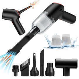 APPS2Car 3-in-1 Handheld Vacuum Cleaner, 9000PA Cordless Car & Home Vacuum with Type-C Charging, 2 Washable HEPA Filters – Ideal for Pet Hair, Kitchen, and More (Black)