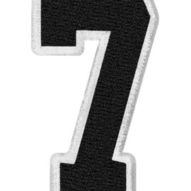Tactical Numbers Patch Embroidered Badge Applique Fastener Hook and Loop Emblem - Seven