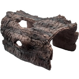 Hoeine Faux Log Fish Cave, Fish Hide & Aquarium Cave for Koi Pond Decor All-Weather Predator Protection Shelter Durable Pond Decorations for Ponds, Aquariums and Terrariums