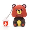 BORLTER CLAMP 16GB USB Flash Drive Cute Bear Shape Memory