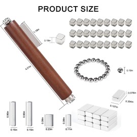 XEAOHESY 64pcs Cateye Magnet for Nails 3-in-1 Nail Art Magnet Beads Cube Nail Magnet Rectangle Nail Magnet with Crocodile Pattern Effect 4 Mini Rectangular Cat Eye Magnet for Cat Eye Gel Nail Polish