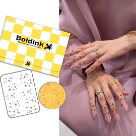 Boldink Semi-permanent tattoos, realistic fake tattoos, last 7-15 days, waterproof non-reflective temporary tattoo stickers, cruelty-free, uniquely designed exquisite packaging（Stars 3）