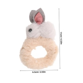 FRCOLOR Plush Bunny Hair Ties for Cute Rabbit Scrunchies High Elasticity Ponytail Holders Versatile Hair Accessories for All Occasions Adorable Easter Headwear