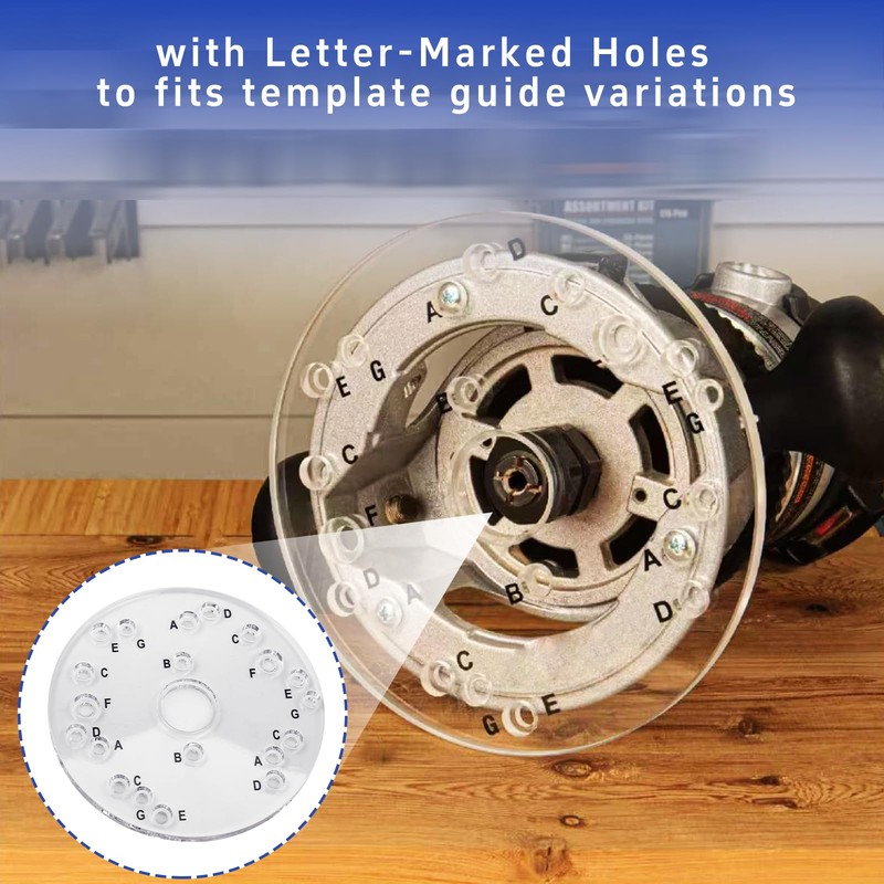 71369 Router Base Plate 6-1/2" Diameter Clear Acrylic Sub Base