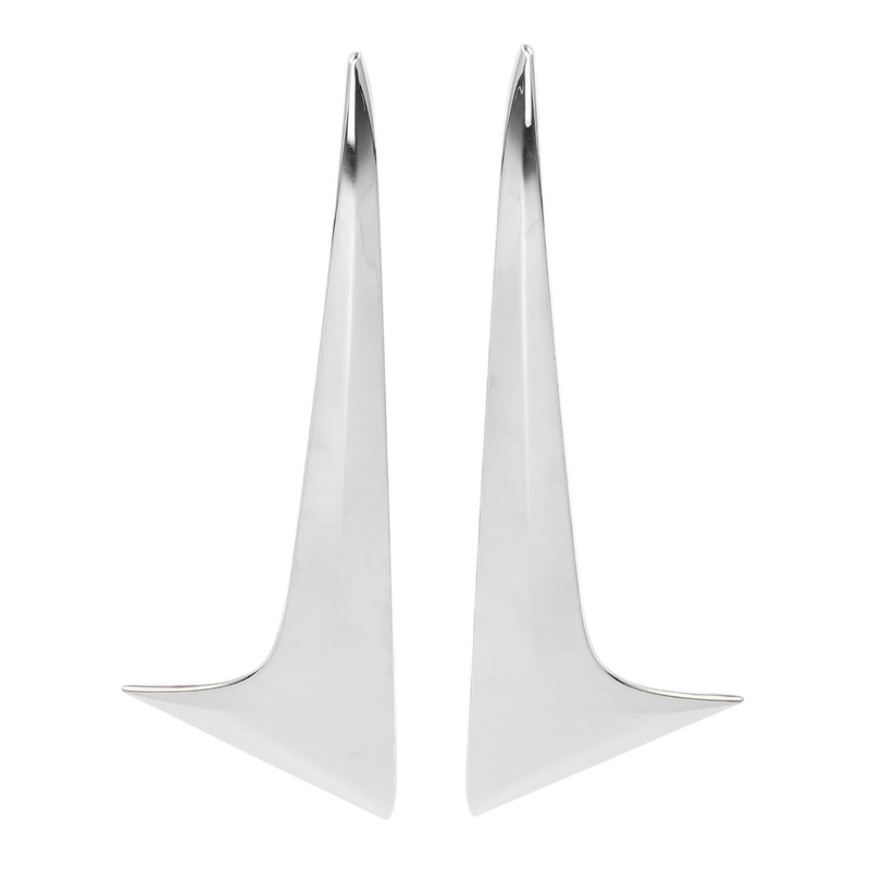 2Pcs/Set Rear Window Side Spoiler Wing Splitter Trim ABS Chrome
