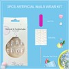 Tyuimhx 3D Butterfly Press on Nails Short Square Fake Nails
