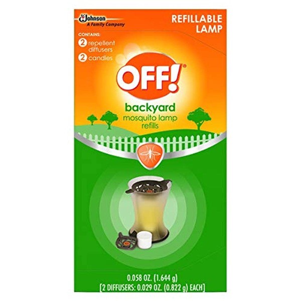 OFF! Backyard Mosquito Repellent Lamp Refills, Contains two Candle Diffuser Refills, (Pack of 2)