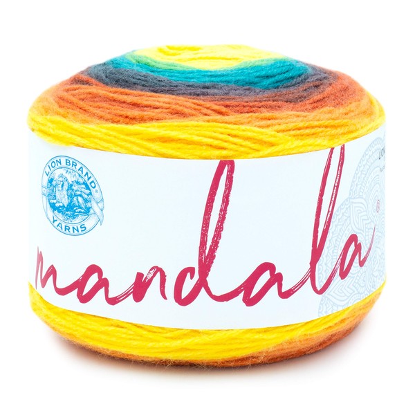 Lion Brand Yarn 525-207 Mandala Yarn, Thunderbird, 1-Pack