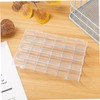 Ipetboom 2Pcs Transparent Nail Art Organizer Boxes with Compartments Storage