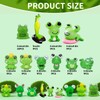TICKLELY 29pcs Mini Resin Frog Figures, 10 Styles Mini Frog