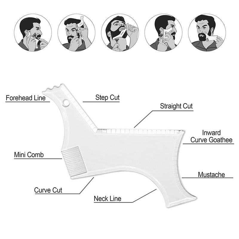 Beard Stencil, Moustache Beard Stencil, Beard Shaping Tool, Transparent Beard