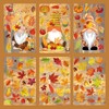 GWAWG 100PCS 6sheets Autumn Stickers,Autumn Decorations,Fall Leaves Window Clings Decor-Fall,Maple