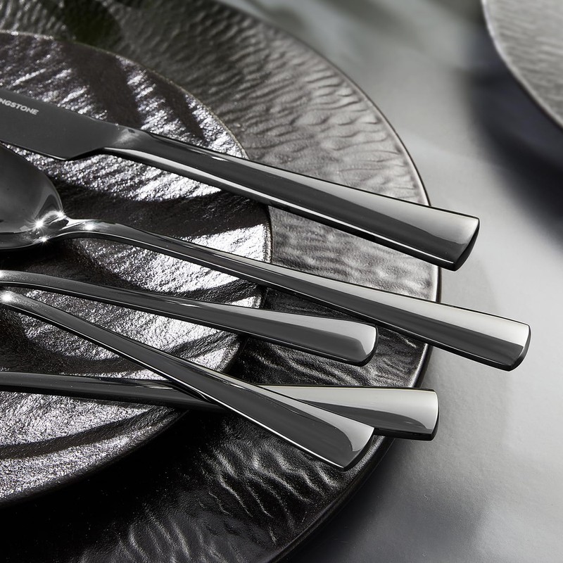KINGSTONE 18/10 Stainless Steel Flatware, 20-Piece Forged Silverware Set for
